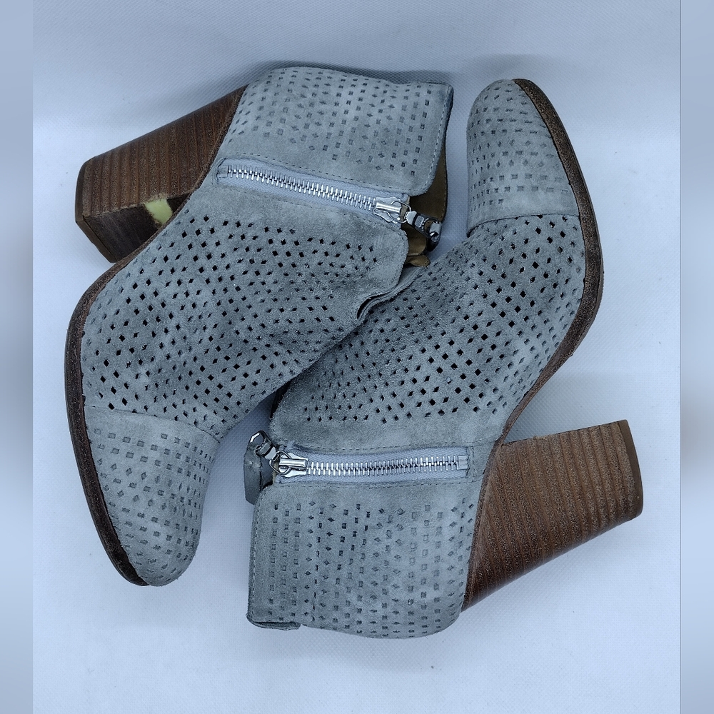 Rag & Bone Margot Boots Women's 7.5 Gray Suede Boho Retro Y2K 90s Office - Picture 7 of 13